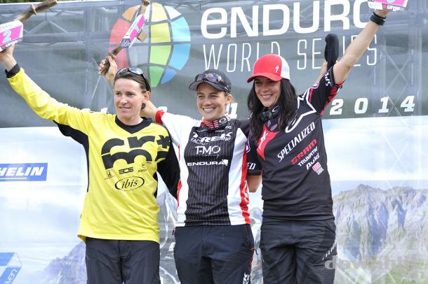 Women podium EWS Valloire 2014